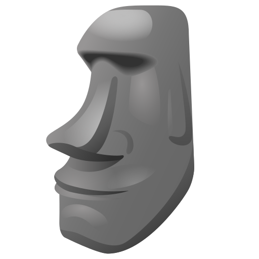 Moai as rendered by Icons8