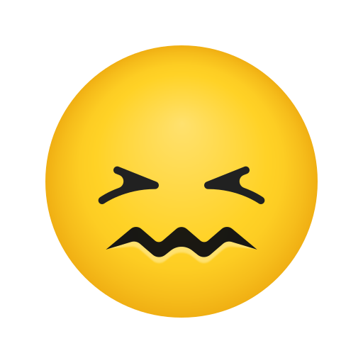 Confounded Face as drawn by Icons8 in 14.0
