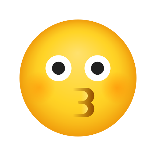 faccina che bacia as rendered by Icons8