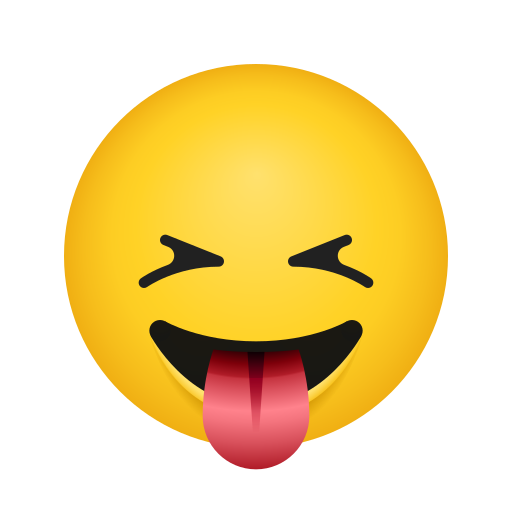 Faccina Che Strizza Gli Occhi E Mostra La Lingua as drawn by Icons8 in 14.0