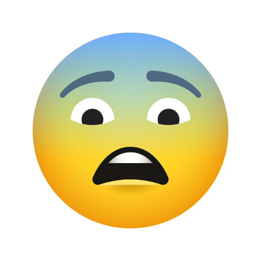 faccina impaurita as rendered by Icons8
