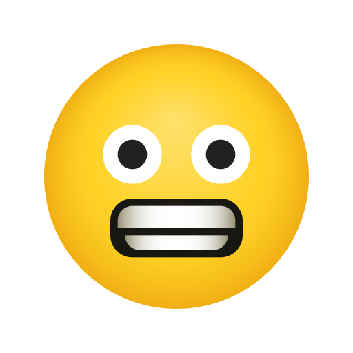 Grimacing Face as drawn by Icons8 in 14.0