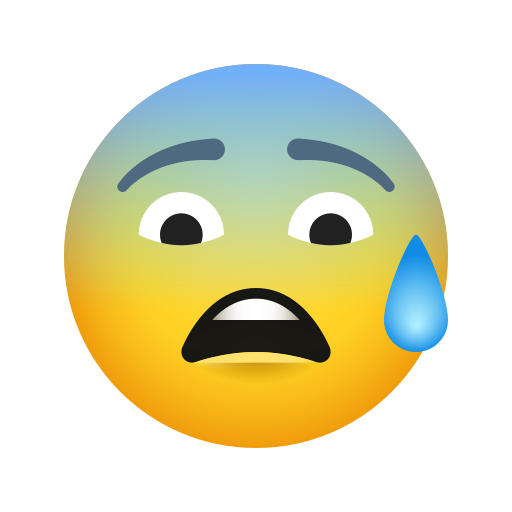 Visage Anxieux Avec Goutte De Sueur as drawn by Icons8 in 14.0