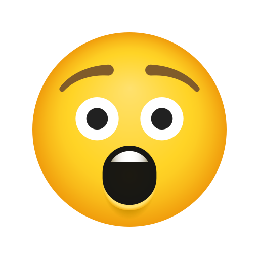 erstauntes Gesicht as rendered by Icons8