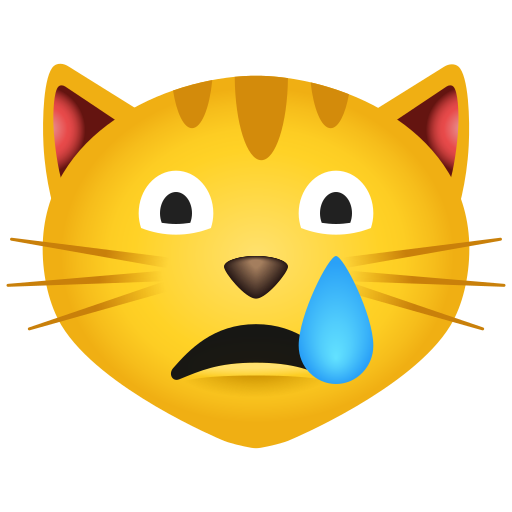 وجه قطة يبكي as drawn by Icons8 in 14.0