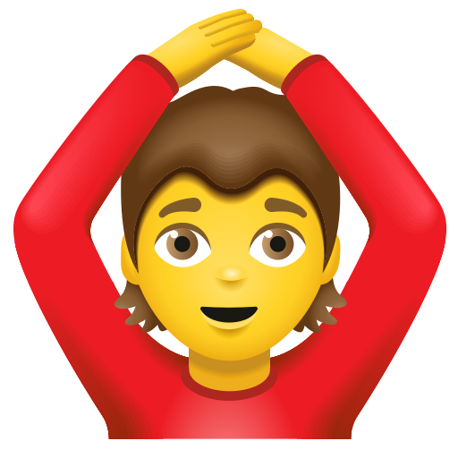 person gesturing OK as rendered by Icons8