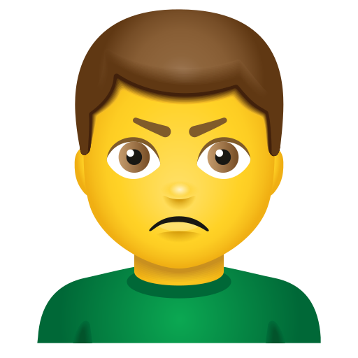 man pouting as rendered by Icons8