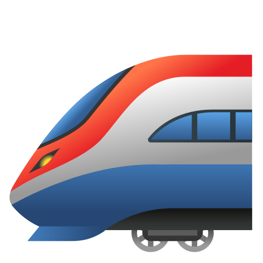 high-speed train as rendered by Icons8