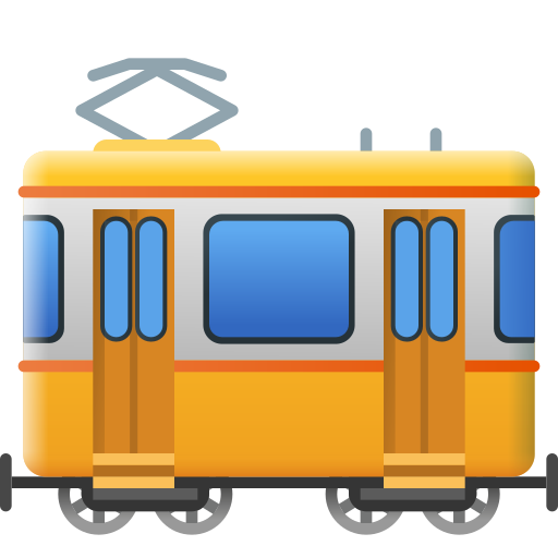 tram car as rendered by Icons8