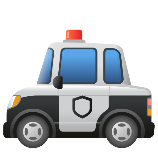 police car as rendered by Icons8