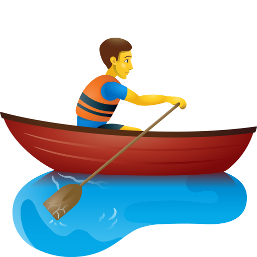 man rowing boat as rendered by Icons8