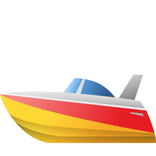 speedboat as rendered by Icons8