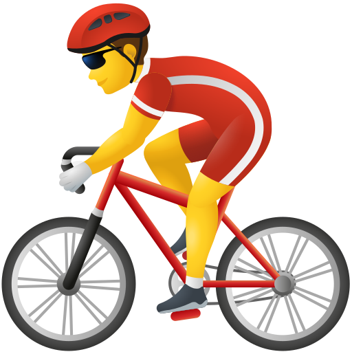 man biking as rendered by Icons8