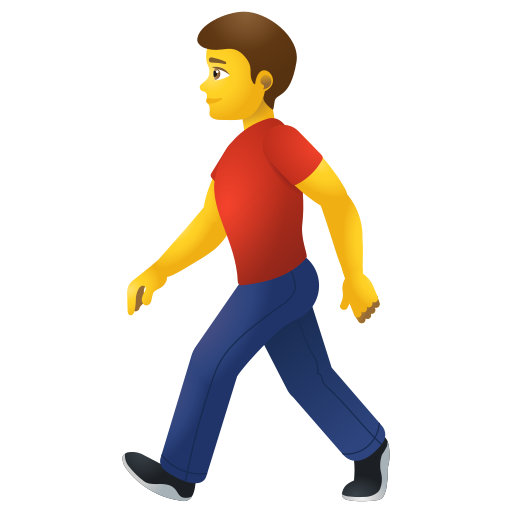 man walking as rendered by Icons8