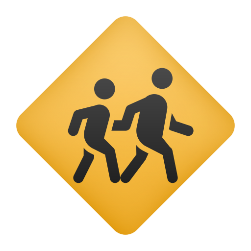 children crossing as rendered by Icons8