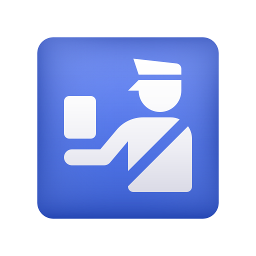 simbolo del controllo passaporti as rendered by Icons8