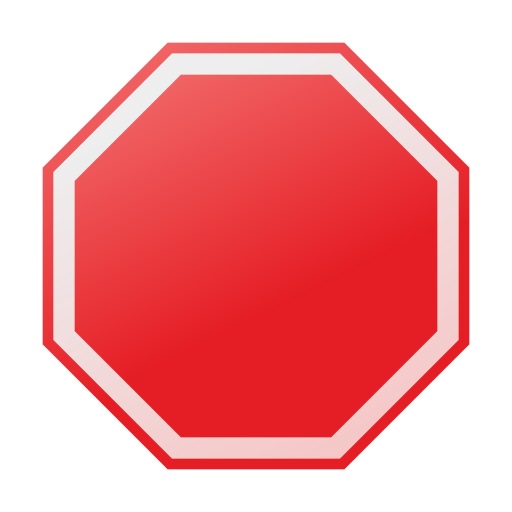 stop sign as rendered by Icons8