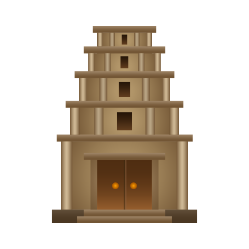 hindu temple as rendered by Icons8
