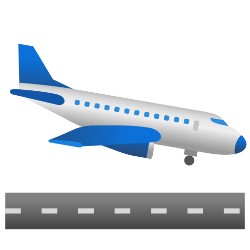 airplane arrival as rendered by Icons8