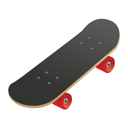 skateboard as rendered by Icons8