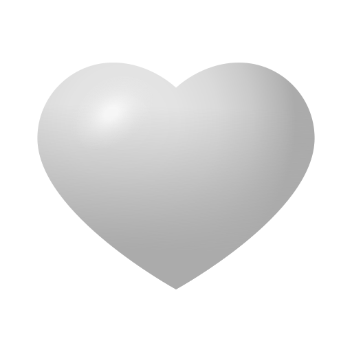 white heart as rendered by Icons8