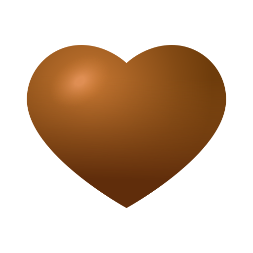 Brown Heart as drawn by Icons8 in 14.0