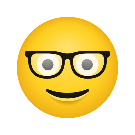 faccina nerd as rendered by Icons8