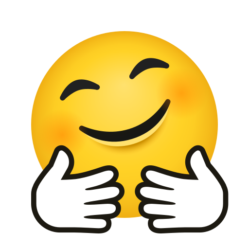 faccina che abbraccia as rendered by Icons8