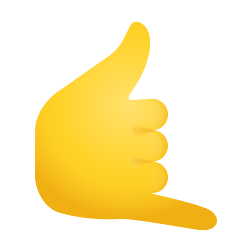 call me hand as rendered by Icons8