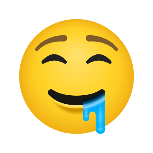 rosto babando as rendered by Icons8