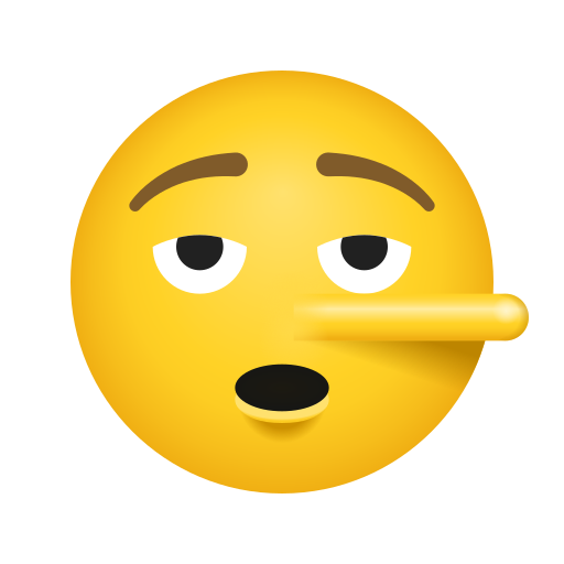 거짓말하는 얼굴 as rendered by Icons8