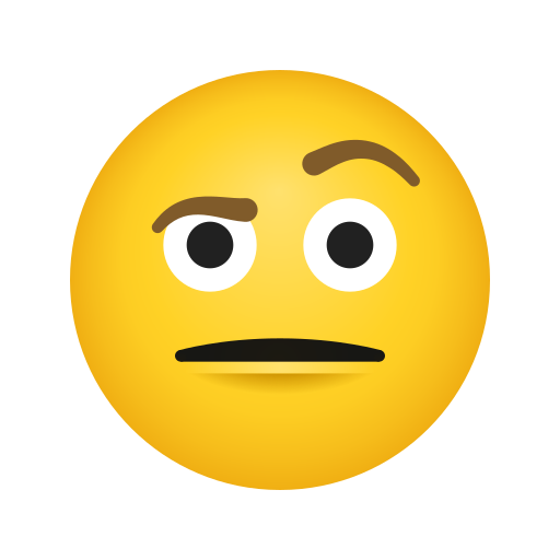Face with Raised Eyebrow, the design in this release