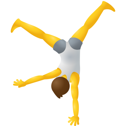 person cartwheeling as rendered by Icons8