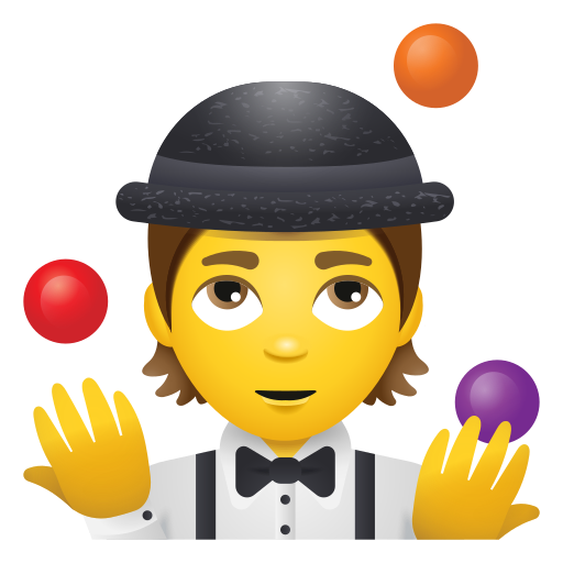 person juggling as rendered by Icons8
