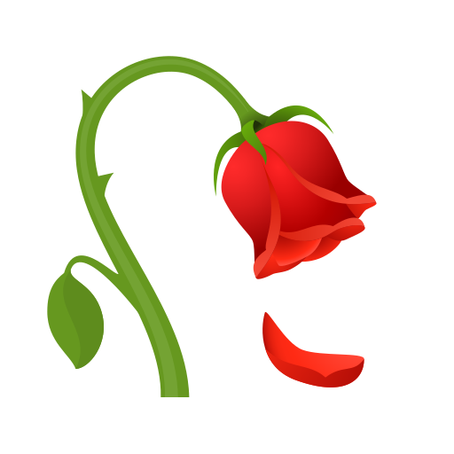 wilted flower as rendered by Icons8