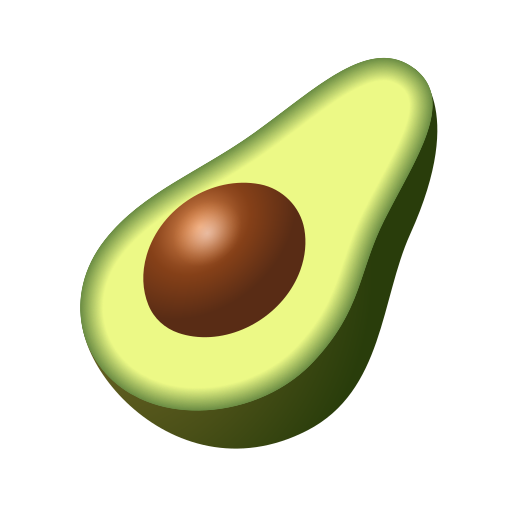 avocado as rendered by Icons8