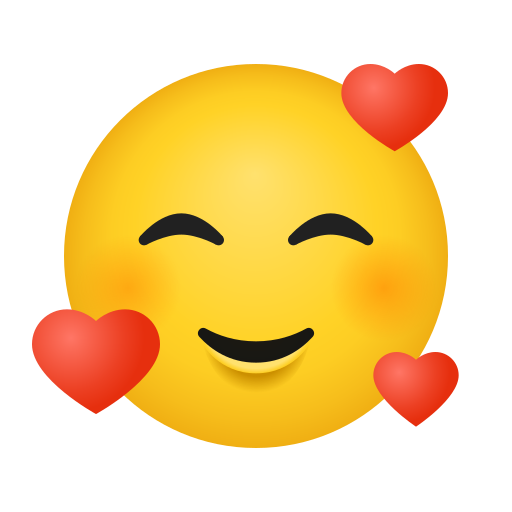 Cara Sonriendo Con Corazones as drawn by Icons8 in 14.0