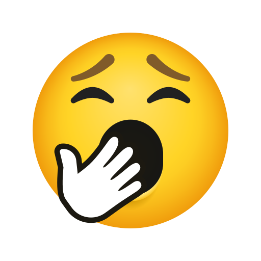 Yawning Face as drawn by Icons8 in 14.0