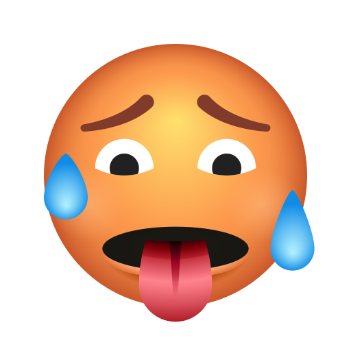Hot Face as drawn by Icons8 in 14.0