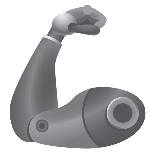 mechanical arm as rendered by Icons8