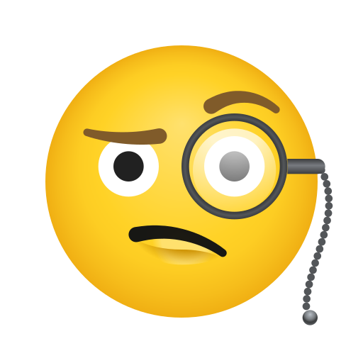 ๋จ์๊ฒฝ์ ์ด ์ผ๊ตด as rendered by Icons8