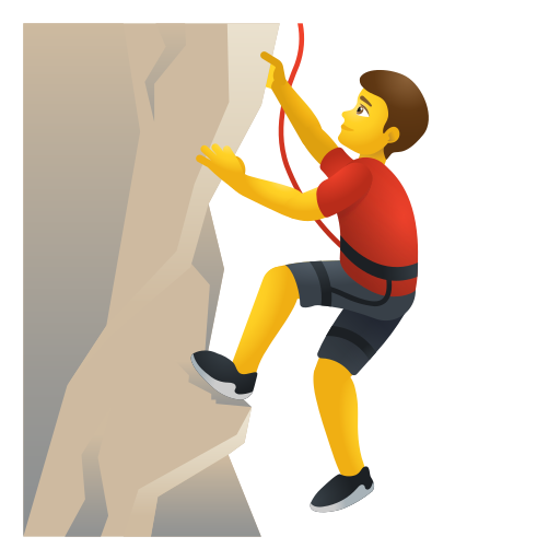 man climbing as rendered by Icons8