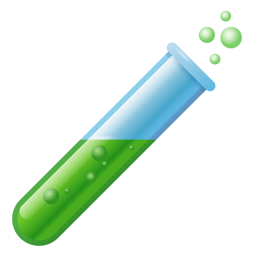 test tube as rendered by Icons8