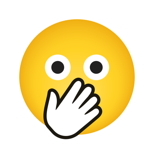 Face with Open Eyes and Hand Over Mouth, the design in this release