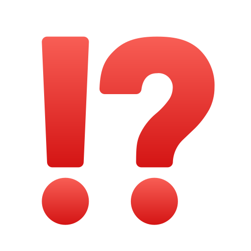 exclamation question mark as rendered by Icons8