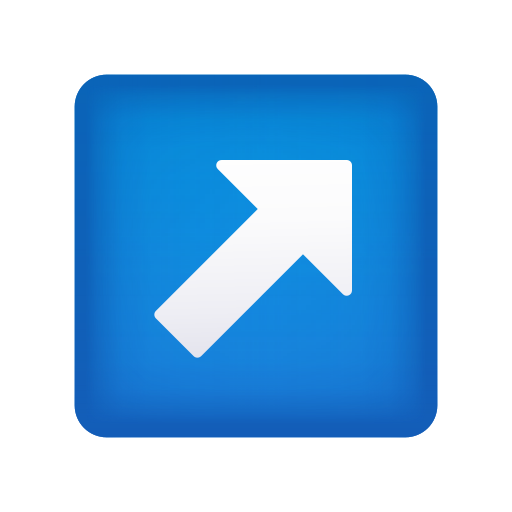 freccia rivolta verso destra che punta in alto as rendered by Icons8