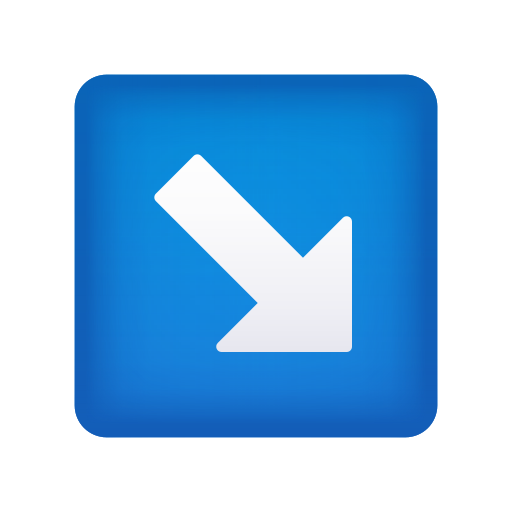 Pfeil nach rechts unten as rendered by Icons8