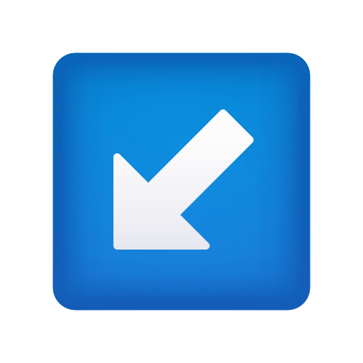 Pfeil nach links unten as rendered by Icons8