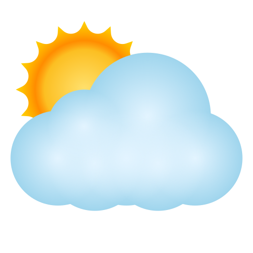 sol por trás das nuvens as rendered by Icons8