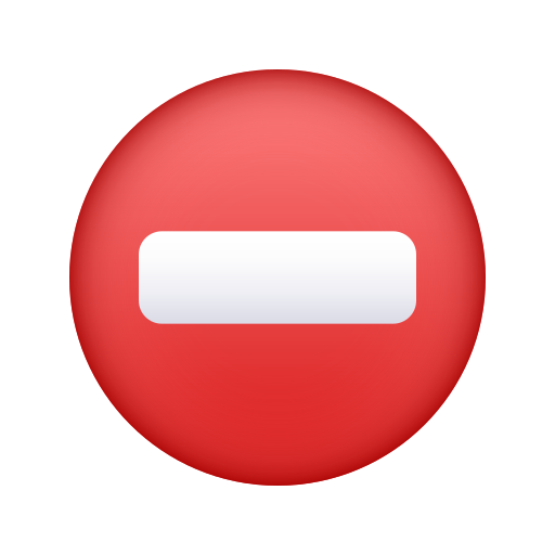 no entry as rendered by Icons8